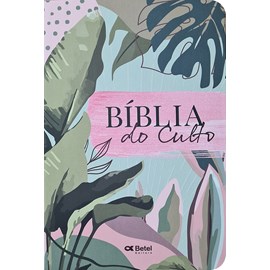 Bíblia do Culto com Harpa Cristã e Corinhos | ARC | Letras Maiores | Capa Semi-flexível Tropical Verde