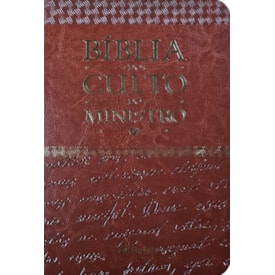 Bíblia do Culto do Ministro com Harpa Cristã e Corinhos | ARC | Letras Maiores | Capa Luxo Marrom