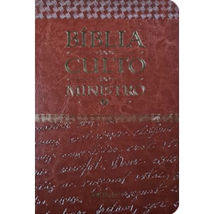Bíblia do Culto do Ministro com Harpa Cristã e Corinhos | ARC | Letras Maiores | Capa Luxo Marrom