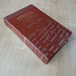 Segunda imagem do produto Bíblia do Culto do Ministro com Harpa Cristã e Corinhos | ARC | Letras Maiores | Capa Luxo Marrom