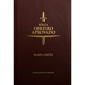 Bíblia do Obreiro Aprovado Média | ARC | Harpa Cristã | Capa Luxo Marrom