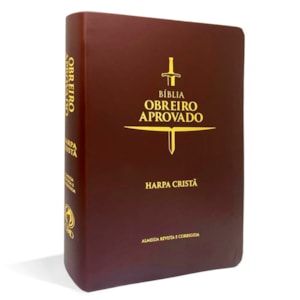 Bíblia do Obreiro Aprovado Média | ARC | Harpa Cristã | Capa Luxo Marrom