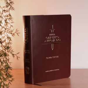 Segunda imagem do produto Bíblia do Obreiro Aprovado Média | ARC | Harpa Cristã | Capa Luxo Marrom