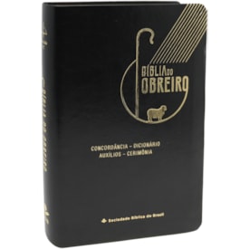 Bíblia do Obreiro Ovelha | ARC | Letra Grande | Capa Luxo Preta