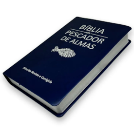 Segunda imagem do produto Bíblia do Pescador de Almas | ARC | Letra Maior | Capa Média Luxo Azul