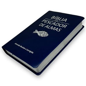 Bíblia do Pescador de Almas | ARC | Letra Maior | Capa Média Luxo Azul