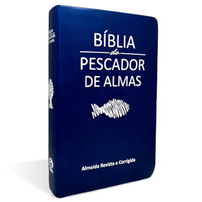 Bíblia do Pescador de Almas | ARC | Letra Maior | Capa Média Luxo Azul