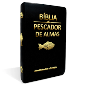 Bíblia do Pescador de Almas | ARC | Letra Maior | Capa Média Luxo Preta