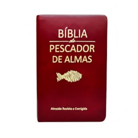 Bíblia Do Pescador De Almas | ARC | Letra Média | Capa Luxo Vinho
