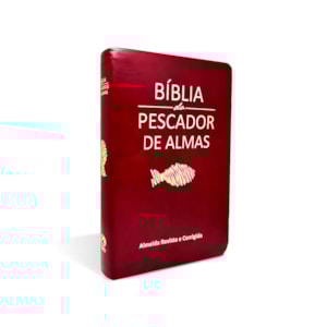 Segunda imagem do produto Bíblia Do Pescador De Almas | ARC | Letra Média | Capa Luxo Vinho