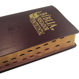 Segunda imagem do produto Bíblia do Pregador Pentecostal Média | ARC | Letra Normal | Capa Luxo Marrom