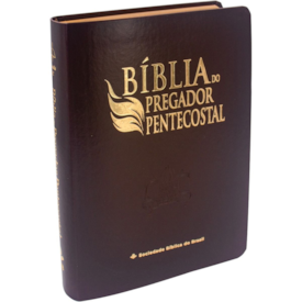 Bíblia do Pregador Pentecostal Média | ARC | Letra Normal | Capa Luxo Marrom