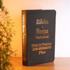 Segunda imagem do produto Bíblia e Harpa | ARC | Letra Hipergigante Plus | Edição de Promessas | Capa Luxo | Com Índice