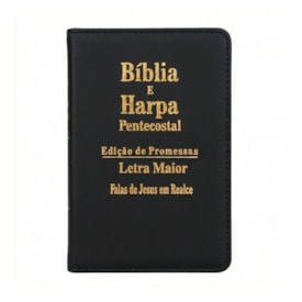 Bíblia e Harpa Média | ARC | Letra Maior | Edição de Promessas | Capa Luxo | Com Índice