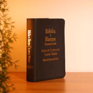 Segunda imagem do produto Bíblia e Harpa Média | ARC | Letra Maior | Edição de Promessas | Capa Luxo | Com Índice
