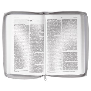Bíblia Ele não está mais Aqui com Zìper | NVI | Letra Normal | Couro Soft Cinza