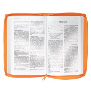 Bíblia Ele Voltará com Zìper | NVI | Letra Normal | Couro Soft Laranja