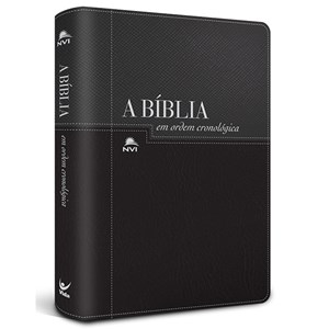 Bíblia em Ordem Cronológica | NVI Letra Normal | Capa Luxo Preta / Prata