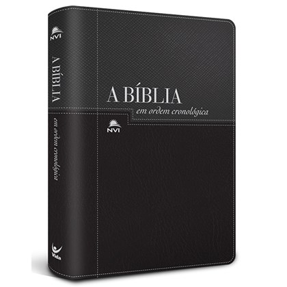 Bíblia em Ordem Cronológica | NVI Letra Normal | Capa Luxo Preta / Prata