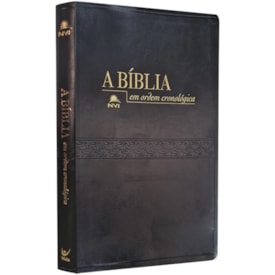 Bíblia em Ordem Cronológica | NVI Letra Normal | Capa Luxo Preta Textura