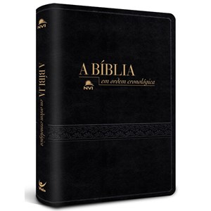 Bíblia em Ordem Cronológica | NVI Letra Normal | Capa Luxo Preta Textura