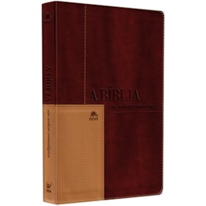 Bíblia em Ordem Cronológica | NVI Letra Normal | Capa Luxo Vermelho / Mostarda