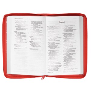 Bíblia Está Consumado com Zìper | NVI | Letra Normal | Couro Soft Vermelho