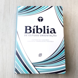 Segunda imagem do produto Bíblia Estudo Orientação | NVI | Letra Normal | Capa Blue Waves