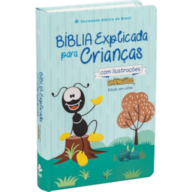 Segunda imagem do produto Bíblia Explicada Para Crianças | Smilinguido| NTLH | Capa Dura Azul
