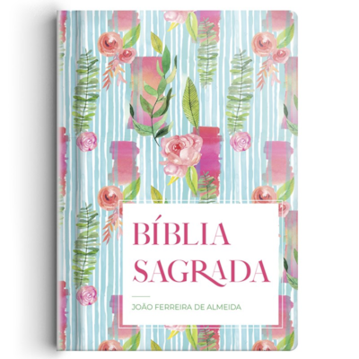 Segunda imagem do produto Bíblia Flor Listrada | ARC | Letra Gigante | Capa Semi-Luxo