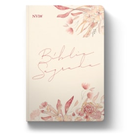 Segunda imagem do produto Bíblia Floral Creme | NVI | Letra Normal | Capa Flexível