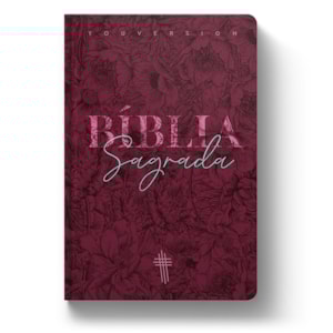 Segunda imagem do produto Bíblia Floral Mix Vinho YouVersion | NTLH | Letra Normal | Capa Soft-Touch