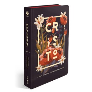 Bíblia Flores Tropicais Cristo | NVT | Letra Normal | Capa Dura Preto