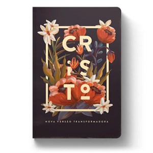 Bíblia Flores Tropicais Cristo | NVT | Letra Normal | Capa Dura Preto