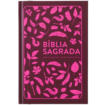 Bíblia Folhas Pink | NVT | Letra Normal | Capa Dura