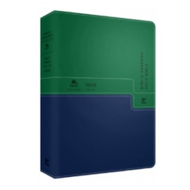 Bíblia - Holy Bible | Português e Inglês | NVI | Verde e Azul