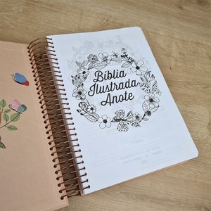 Bíblia Ilustrada Anote Cartão de Primavera | NVT | Letra Normal | Capa Dura Espiral