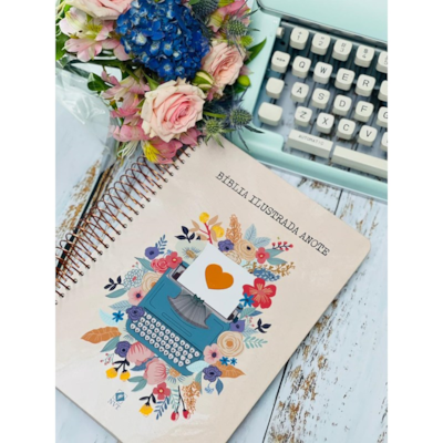 Segunda imagem do produto Bíblia Ilustrada Anote Florescer | NVT | Letra Normal | Capa Dura Espiral