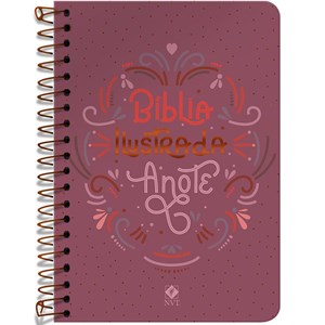 Bíblia Ilustrada Anote Rosa Brilhante | NVT | Letra Normal | Capa Dura Espiral