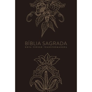 Bíblia Indian Flowers Dourada | NVT | Letra Normal | Capa Dura