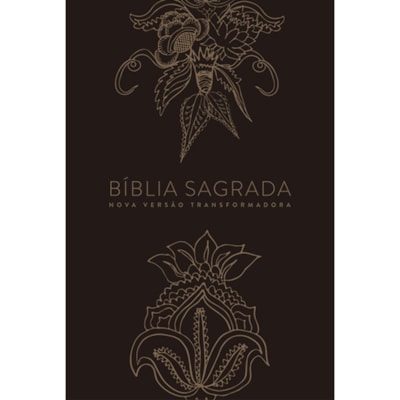 Bíblia Indian Flowers Dourada | NVT | Letra Normal | Capa Dura