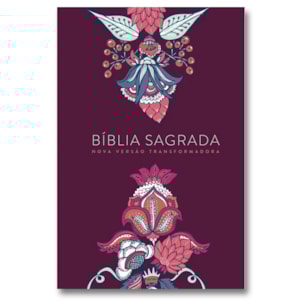 Segunda imagem do produto Bíblia Indian Flowers | NVT Letra Grande | Capa Soft Touch Vinho