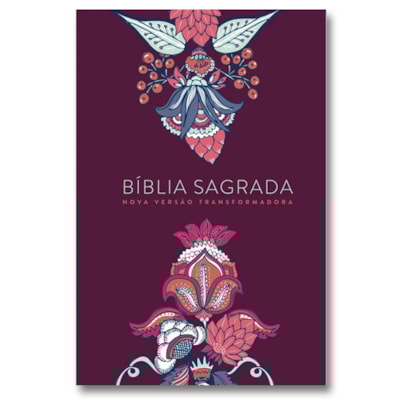 Segunda imagem do produto Bíblia Indian Flowers | NVT Letra Grande | Capa Soft Touch Vinho