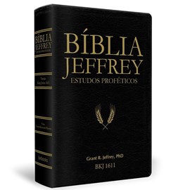 Bíblia Jeffrey de Estudos Proféticos King James | BKJ 1611 | Letra Normal | Capa Luxo Preto e Dourado