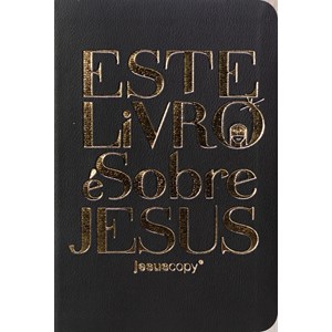 Bíblia Jesus Copy Este Livro é Sobre Jesus | NVI | Letra Normal |  Capa Luxo Preta