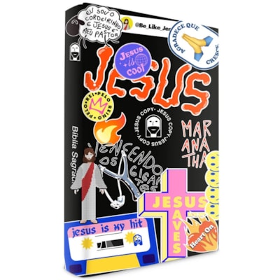 Bíblia Jesus Copy Sticker | NVI | Capa Dura Preta