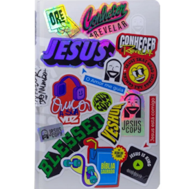 Segunda imagem do produto Bíblia Jesus Copy Sticker | NVI | Letra Normal |  Capa Dura Off-White