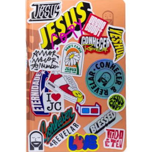 Segunda imagem do produto Bíblia Jesus Copy Sticker | NVI | Letra Normal |  Capa Dura Terracota
