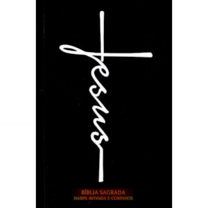 Bíblia Jesus Preta | ARC | Letra Normal | Harpa e Corinhos | Capa Dura