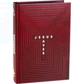 Bíblia Jesus Saves | NAA | Letra Grande | Capa Dura Vermelha
